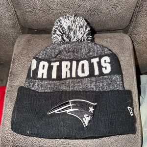 Patriots Knit Beanie with Pom